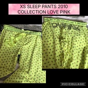 PINK BY VICTORIA’S SECRET SLEEP PANTS LOGO WAISTBAND SZ XS 2010
